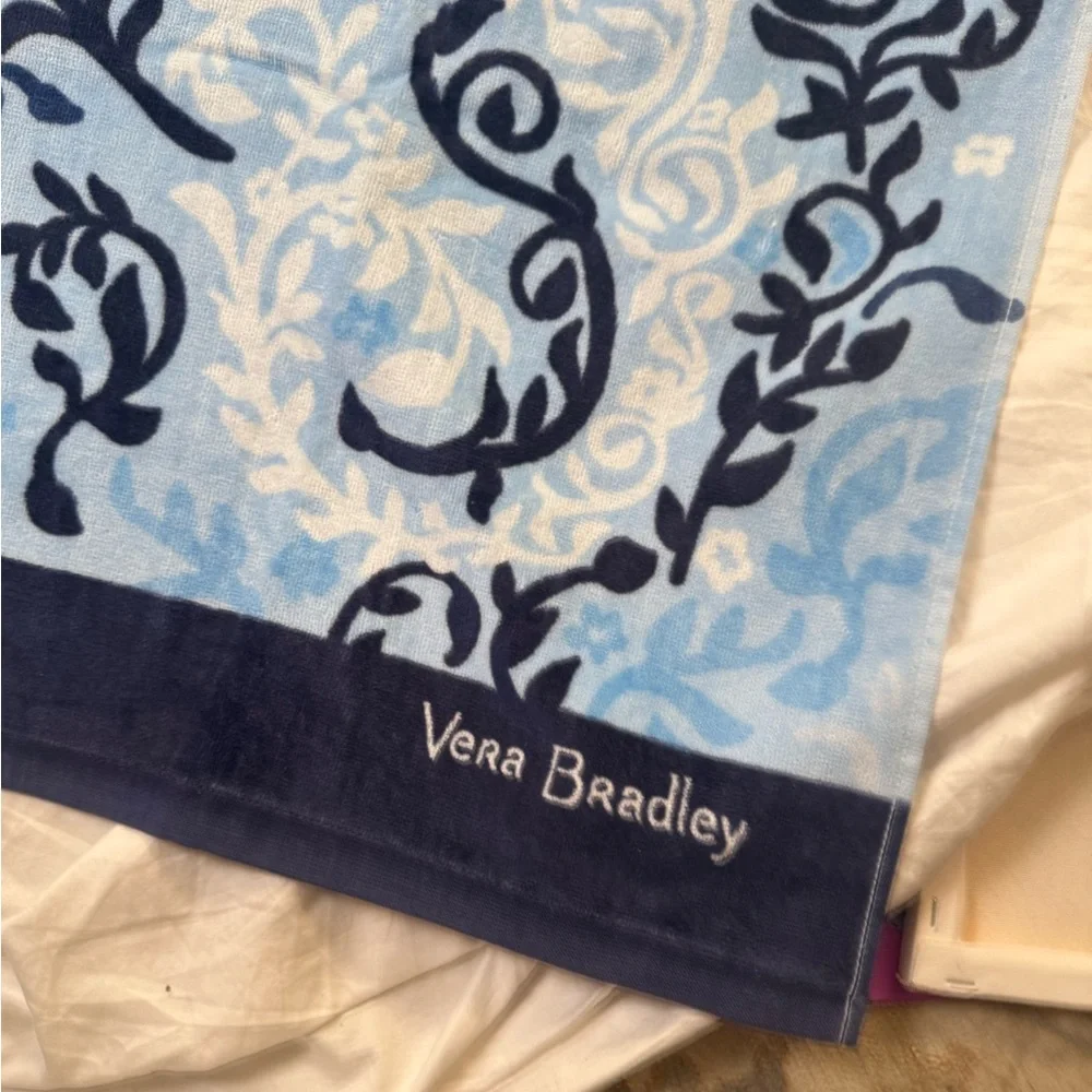 NWT Vera Bradley Seahorse Stamp Beach Towel Retired Pattern